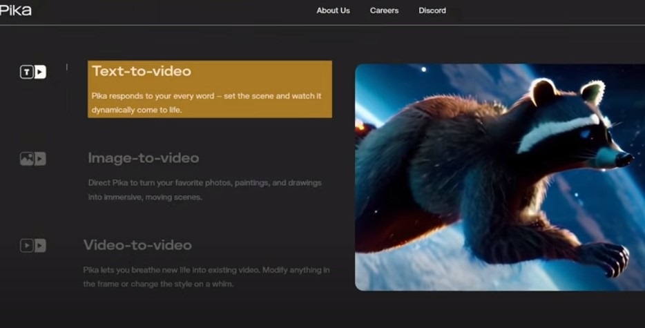 Storyteller with pika's text to video feature simply type in your ideas characters setting and actions