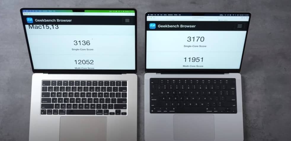 Geekbench 6 CPU & GPU Macbook M3